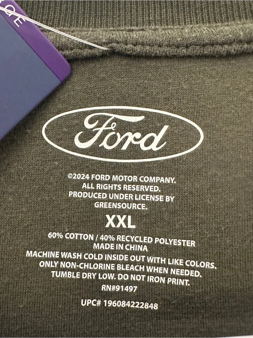 Ford Olive Green Crewneck with Orange Truck Graphic